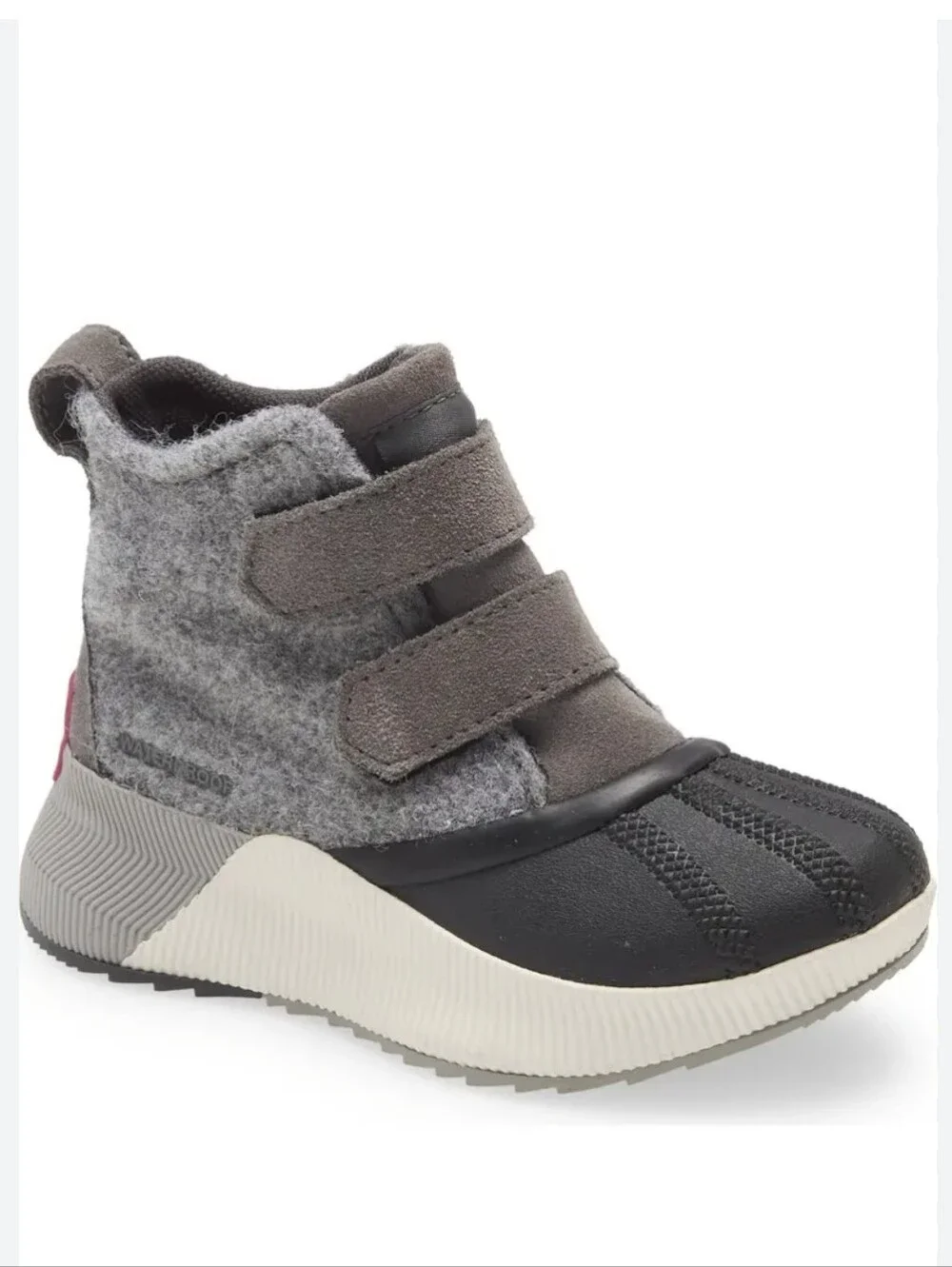 Sorel Kids Size 13 Out and About Classic Grey Two-Toned Boots Winter Outdoors
